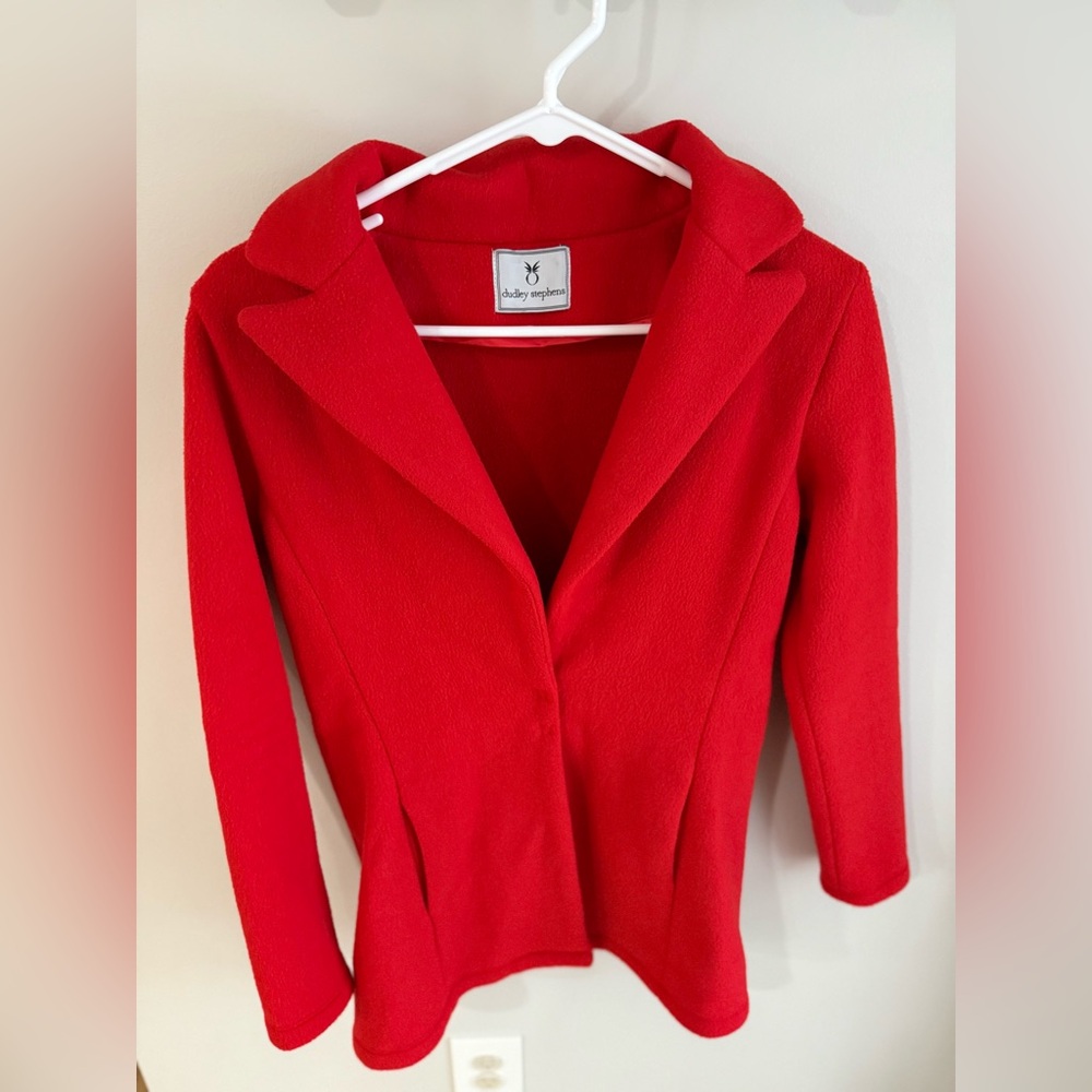 Dudley Stephens Vello Fleece Remsen Blazer Jacket - Red - Size Small - Picture 5 of 16